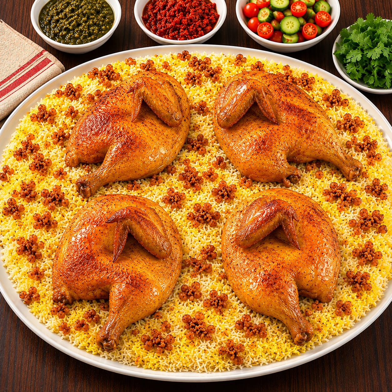 (مجبوس دجاج (صينية ل4 اشخاص
