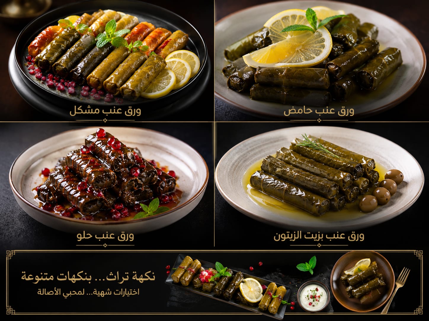 (ورق عنب/ حامض /حلو /زيت زيتون (بوكس كبير